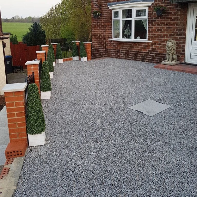 Front Garden Transformed Into A 30m² X-grid® Gravel Driveway